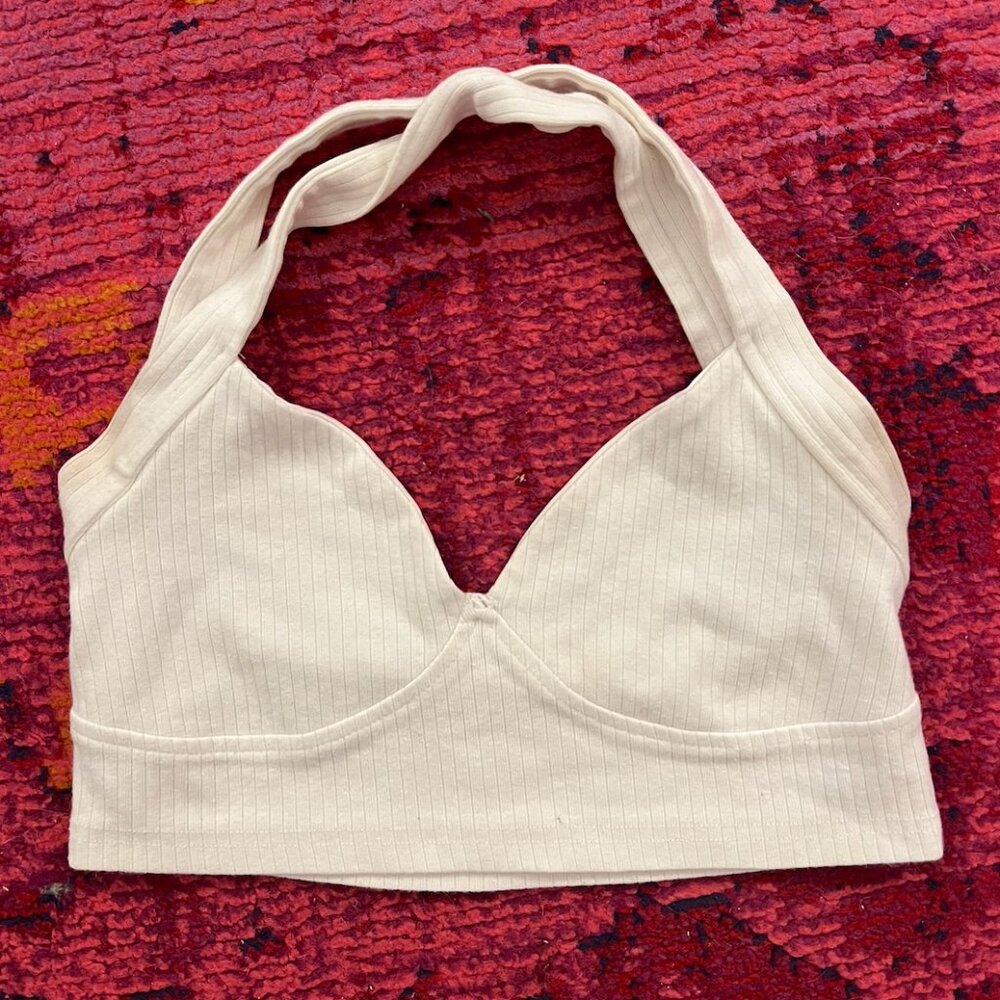 Tiger Mist Cropped cross back white top